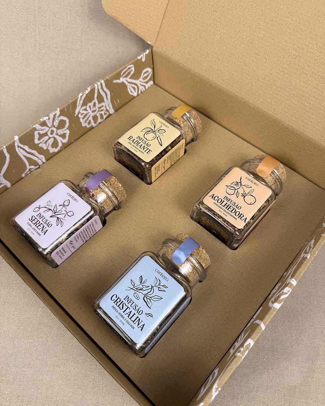 Conjunto de 4 Infusões Artesanais Canteiro